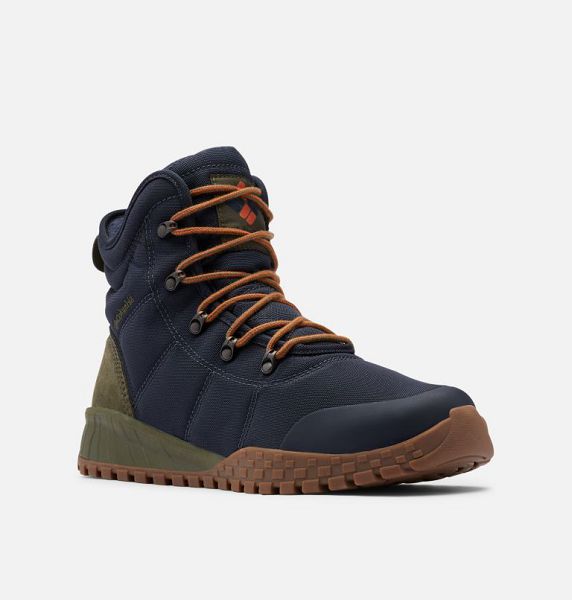 Men Columbia Fairbanks™ II Omni-Heat™ Waterproof Winter Boots Navy / Green | US-JQISNU-138