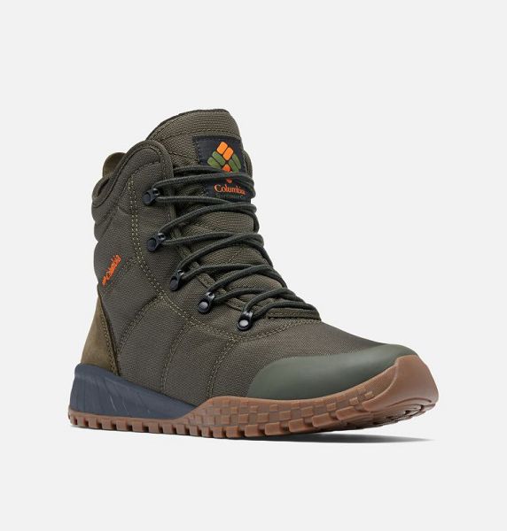 Men Columbia Fairbanks™ II Omni-Heat™ Waterproof Winter Boots Deep Olive / Orange | US-VGUNWX-168