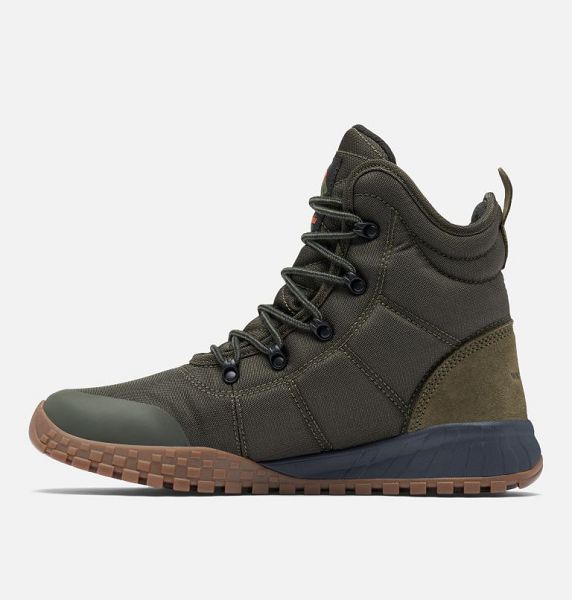 Men Columbia Fairbanks™ II Omni-Heat™ Waterproof Winter Boots Deep Olive / Orange | US-VGUNWX-168