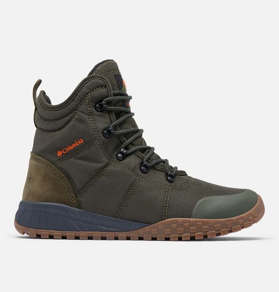 Men Columbia Fairbanks™ II Omni-Heat™ Waterproof Winter Boots Deep Olive / Orange | US-VGUNWX-168