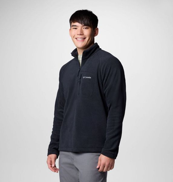 Men Columbia Fast Trek™ III Half Zip Fleece Black | US-YTILXC-592