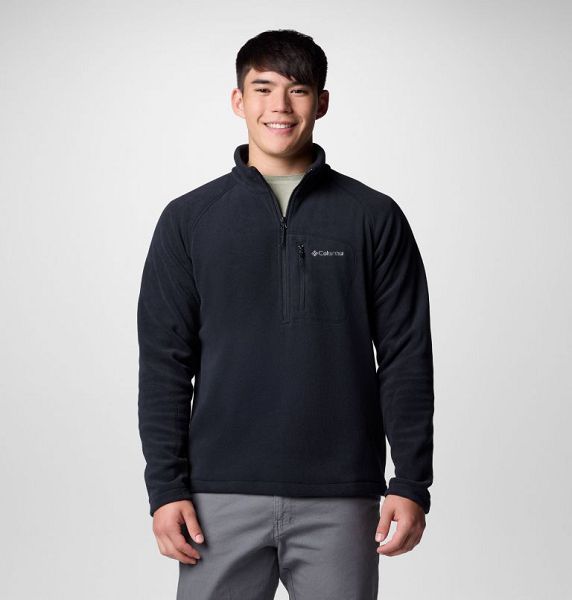 Men Columbia Fast Trek™ III Half Zip Fleece Black | US-YTILXC-592