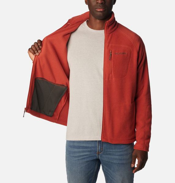 Men Columbia Fast Trek™ II Fleece Jackets Red | US-EFUQKJ-812