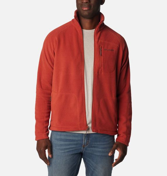 Men Columbia Fast Trek™ II Fleece Jackets Red | US-EFUQKJ-812