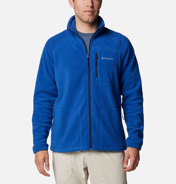 Men Columbia Fast Trek™ II Fleece Jackets Blue | US-IHGFNS-456