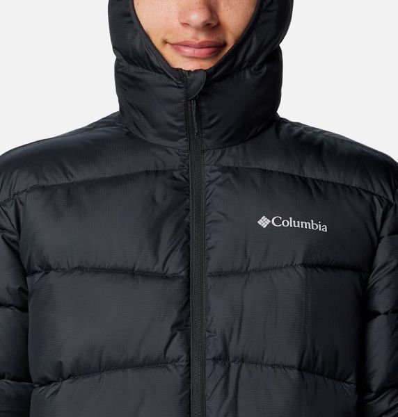 Men Columbia Fivemile Butte™ II Hooded Puffer Jacket Black | US-YRMIGE-259