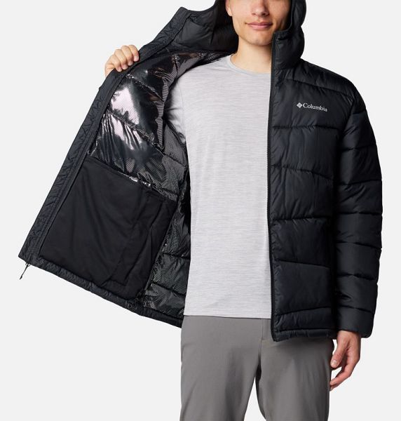 Men Columbia Fivemile Butte™ II Hooded Puffer Jacket Black | US-YRMIGE-259