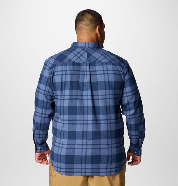 Men Columbia Flare Gun™ Stretch Flannel Shirts Navy | US-LCWPXH-497