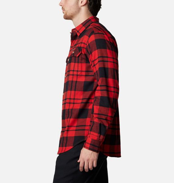 Men Columbia Flare Gun™ Stretch Flannel Shirts Red | US-AJHCWE-841