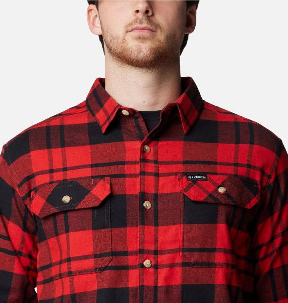 Men Columbia Flare Gun™ Stretch Flannel Shirts Red | US-AJHCWE-841