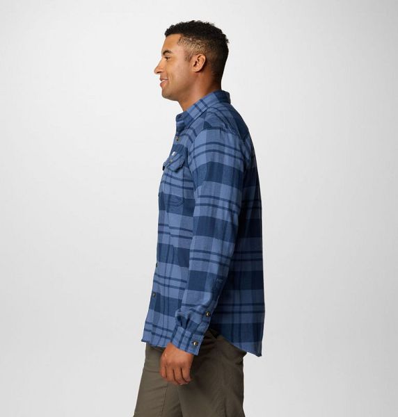 Men Columbia Flare Gun™ Stretch Flannel Shirts Navy | US-QOZLCJ-180