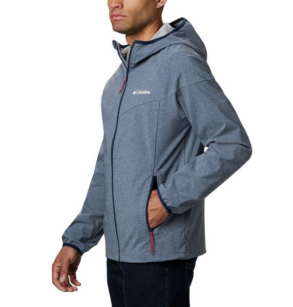 Men Columbia Heather Canyon™ Softshell Jackets Navy | US-NFUITR-713