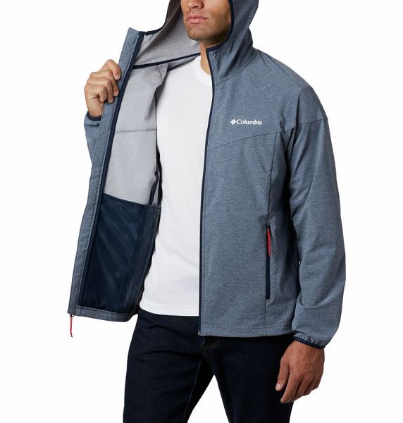 Men Columbia Heather Canyon™ Softshell Jackets Navy | US-NFUITR-713