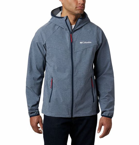 Men Columbia Heather Canyon™ Softshell Jackets Navy | US-NFUITR-713