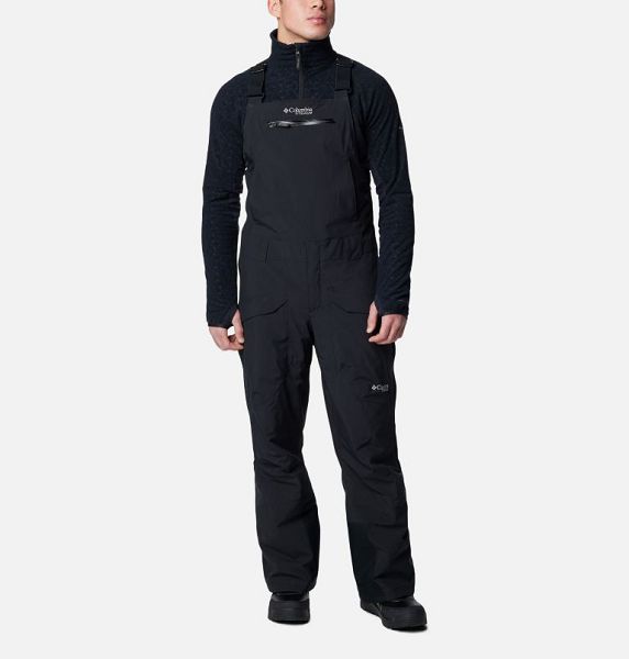 Men Columbia Highland Summit™ II Waterproof Bib Pants Black / Black | US-UKTEAO-213