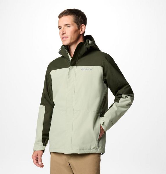 Men Columbia Hikebound™ II Waterproof Hooded 3 In 1 Jackets White / Black | US-FTQVYW-236