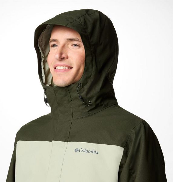 Men Columbia Hikebound™ II Waterproof Hooded 3 In 1 Jackets White / Black | US-FTQVYW-236