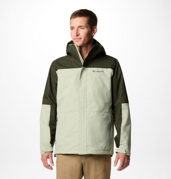 Men Columbia Hikebound™ II Waterproof Hooded 3 In 1 Jackets White / Black | US-FTQVYW-236