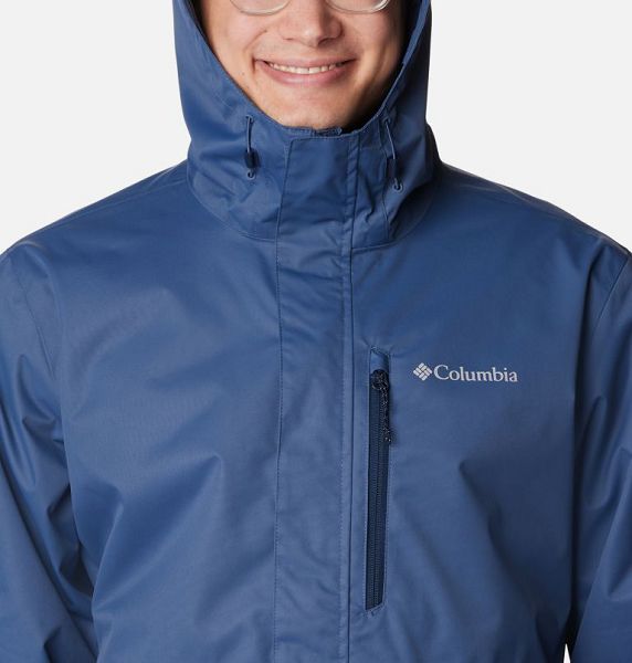 Men Columbia Hikebound™ Waterproof Hiking Jackets Dark Blue / Navy | US-DJKYIM-732