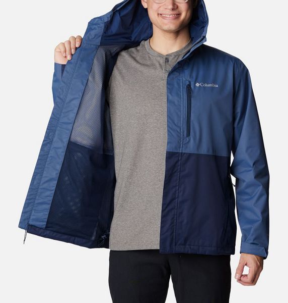 Men Columbia Hikebound™ Waterproof Hiking Jackets Dark Blue / Navy | US-DJKYIM-732