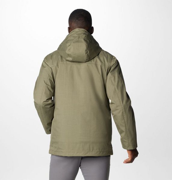 Men Columbia Horizons Pine™ II Waterproof 3 In 1 Jackets Grey / Green | US-DUBFSQ-582