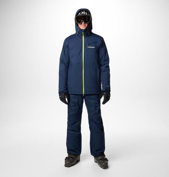 Men Columbia Iceberg Point™ II Waterproof Ski Jackets Navy | US-OXWZML-962