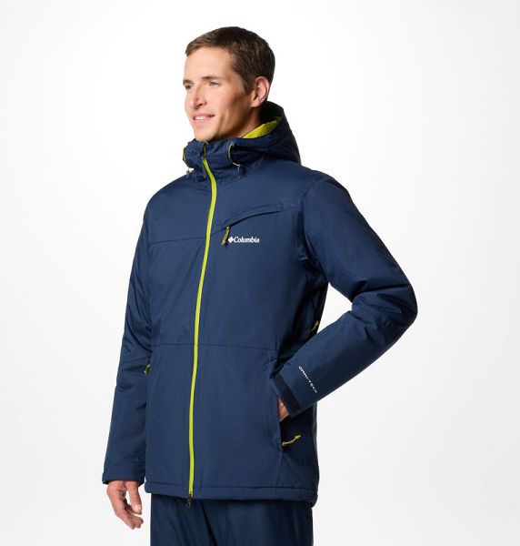 Men Columbia Iceberg Point™ II Waterproof Ski Jackets Navy | US-OXWZML-962