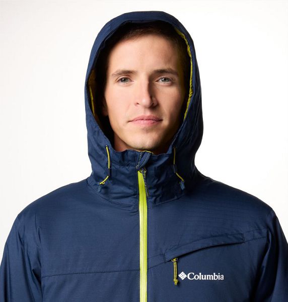 Men Columbia Iceberg Point™ II Waterproof Ski Jackets Navy | US-OXWZML-962