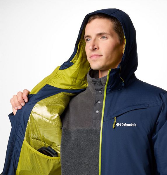 Men Columbia Iceberg Point™ II Waterproof Ski Jackets Navy | US-OXWZML-962