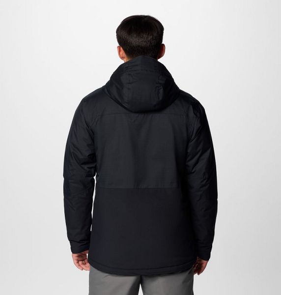 Men Columbia Iceberg Point™ II Waterproof Ski Jackets Black | US-QXNRUH-683