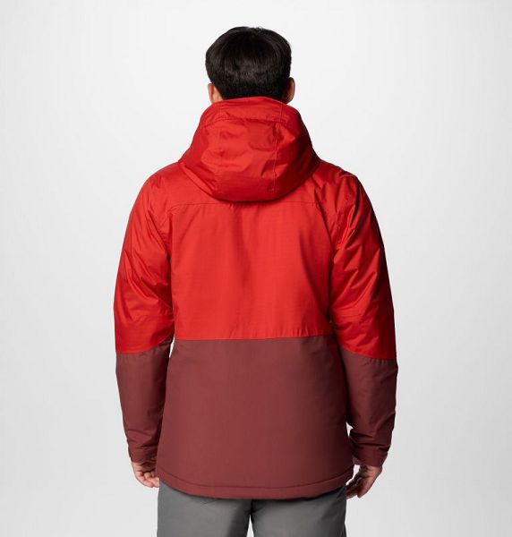 Men Columbia Iceberg Point™ II Waterproof Ski Jackets Brown / Red | US-WBONHM-430