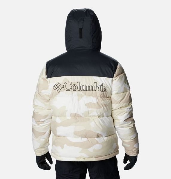 Men Columbia Iceline Ridge Ski Jackets Dark Grey Camo / Black | US-NXQLVG-918