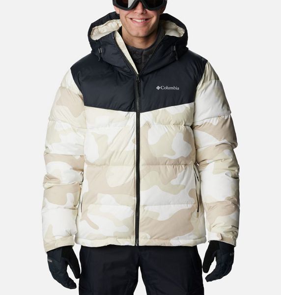 Men Columbia Iceline Ridge Ski Jackets Dark Grey Camo / Black | US-NXQLVG-918