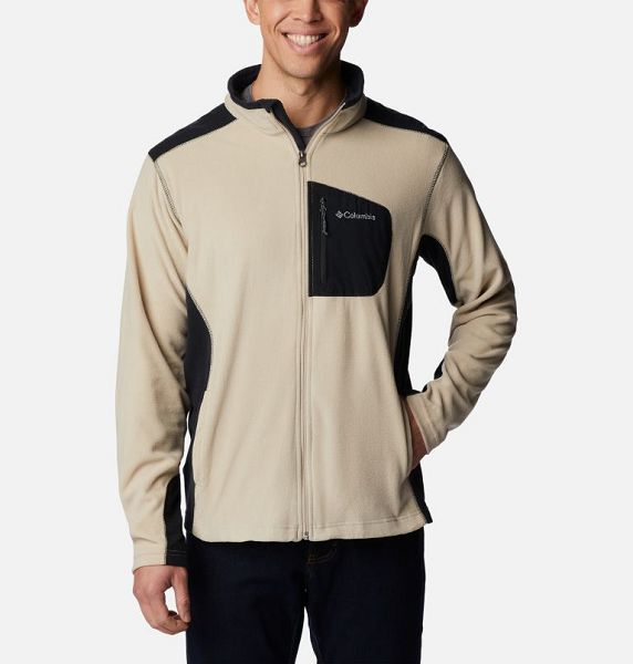 Men Columbia Klamath Range™ Fleece Jackets Khaki / Black | US-PEHGWL-382