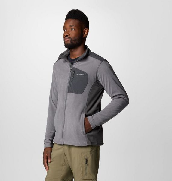 Men Columbia Klamath Range™ Fleece Jackets Grey / Dark Grey | US-GNBCVT-851