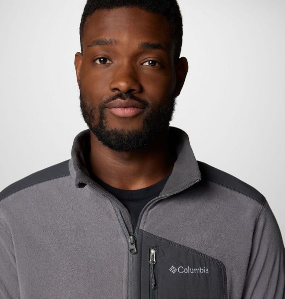 Men Columbia Klamath Range™ Fleece Jackets Grey / Dark Grey | US-GNBCVT-851