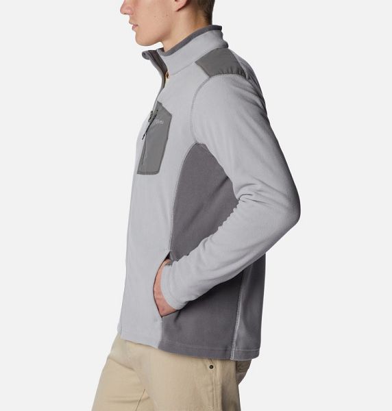 Men Columbia Klamath Range™ Fleece Jackets Grey / Grey | US-RQITOY-372