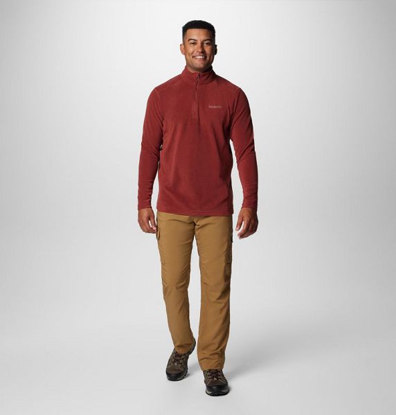 Men Columbia Klamath Range™ II Half Zip Fleece Brown | US-SNJYPE-691