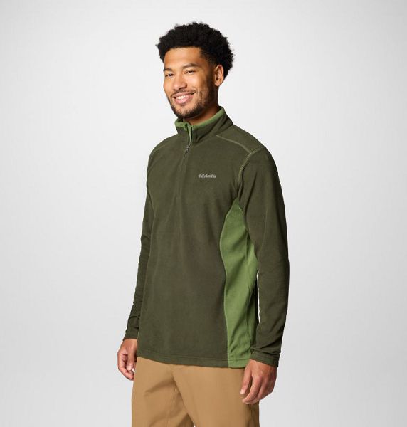 Men Columbia Klamath Range™ II Half Zip Fleece Deep Green | US-QDTNRO-251