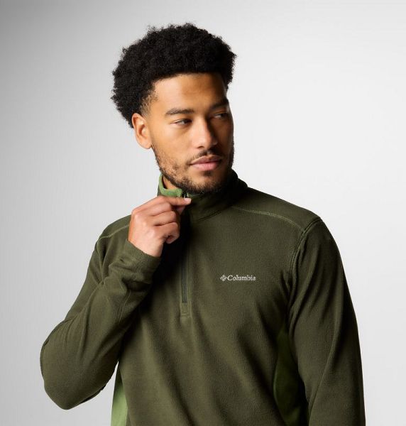 Men Columbia Klamath Range™ II Half Zip Fleece Deep Green | US-QDTNRO-251