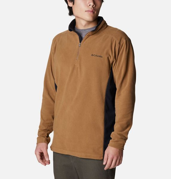 Men Columbia Klamath Range™ II Half Zip Fleece Black | US-BCJWTD-249