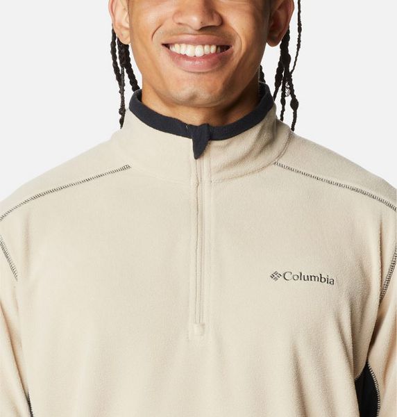 Men Columbia Klamath Range™ II Half Zip Fleece Khaki / Black | US-OEGUJI-079