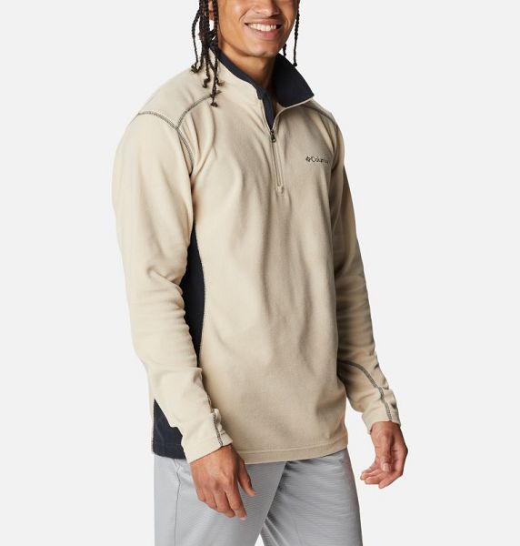 Men Columbia Klamath Range™ II Half Zip Fleece Khaki / Black | US-OEGUJI-079