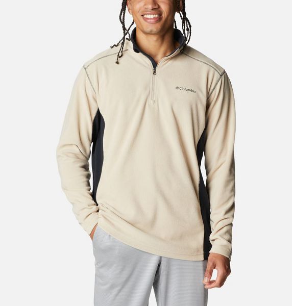 Men Columbia Klamath Range™ II Half Zip Fleece Khaki / Black | US-OEGUJI-079