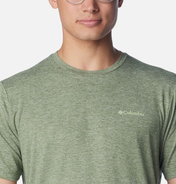 Men Columbia Kwick Hike™ Technical Graphic T-Shirt Green | US-ZJLDNT-354