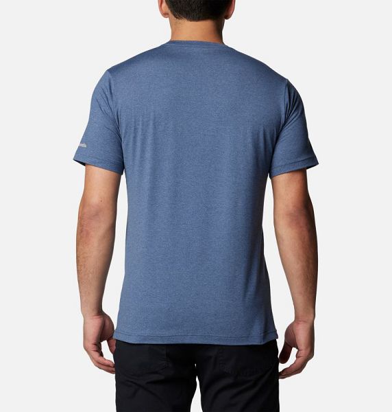 Men Columbia Kwick Hike™ Technical T-Shirt Dark Blue | US-GJXVDI-683