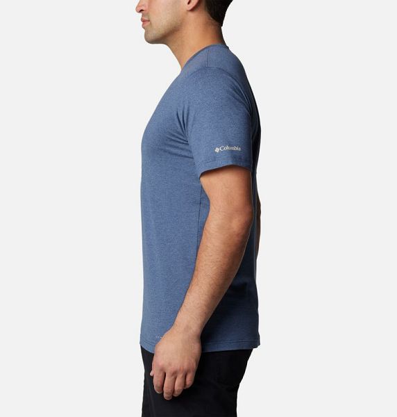 Men Columbia Kwick Hike™ Technical T-Shirt Dark Blue | US-GJXVDI-683