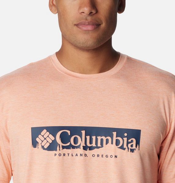 Men Columbia Kwick Hike™ Technical T-Shirt Apricot | US-VHRKTE-904