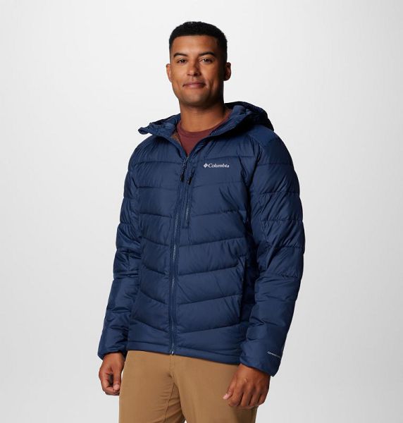 Men Columbia Labyrinth Loop™ II Insulated Hooded Jackets Navy | US-CIKPWY-145