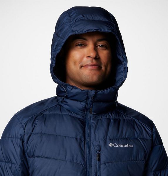 Men Columbia Labyrinth Loop™ II Insulated Hooded Jackets Navy | US-CIKPWY-145